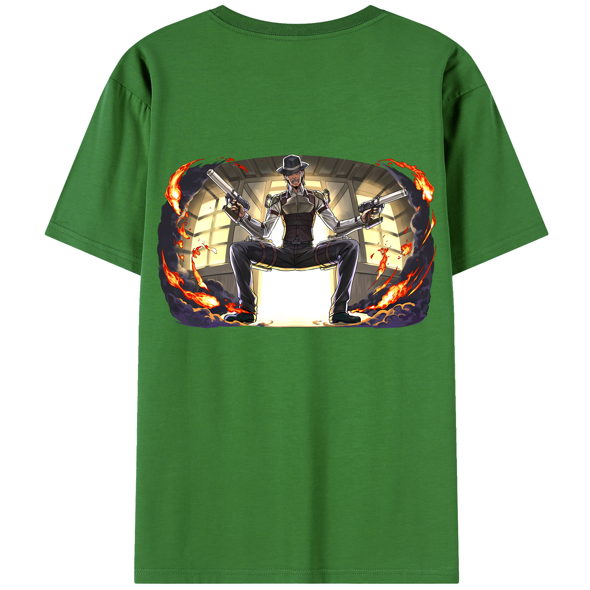 （画像用） 進撃の巨人 ケニー·アッカーマン Attack on Titan Kenny Ackerman レディース半袖Tシャツ(バックプリント)